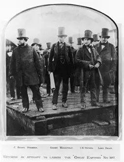 Isambard Kingdom Brunel Engineer Imprime: Brunel at G. E. Launch