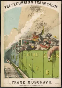Vintage Train Transport Imprime: Excursion Train