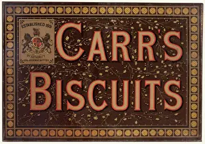 Vintage Advertising Sign Imprime: Carrs Biscuits