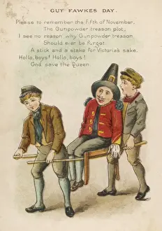 Guy Fawkes Night Imprime: Carrying the Guy