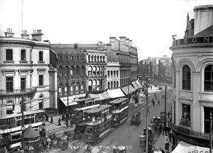 Belfast Street Life Circa 1900 Imprime: Castle Junction, Belfast