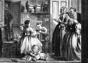 Historical Christmas Scenes Imprime: Caught