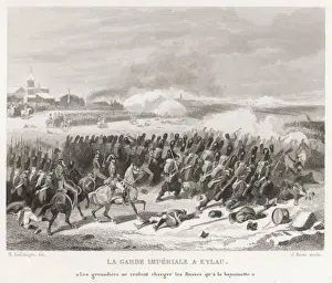 Battle Of Eylau Imprime: Charging at Eylau