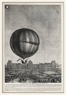 Hot Air Balloon Pioneers Imprime: Charles & Robert