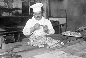 Caracoles Imprime: Cocinero con caracoles