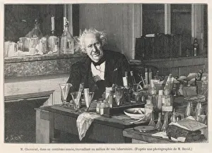 French Scientist Biography Imprime: Chevreul, at Work