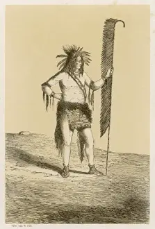 19th Century Native Americans Imprime: Chippeway Warrior