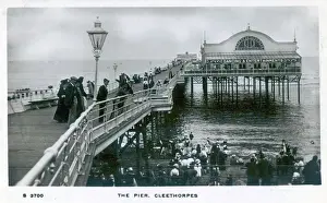 Impresiones de Cleethorpes, Humbereside (anteriormente noreste de Lincolnshire): el muelle Lincolnshire Imprime: Cleethorpes/Puerto del Año de 1912