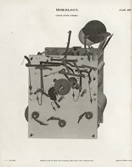 Clockwork Mechanism Imprime: Clock with chimes