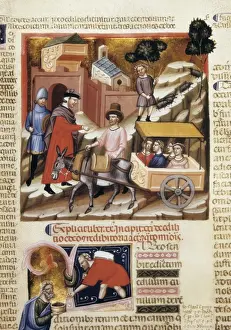Bolognese School Art Imprime: Codex Iustiniani or Justinian Codex (1350)