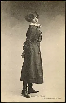French Literary Figures Imprime: Colette / Postcard 1908