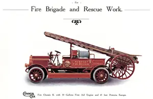 Vintage Fire Engines Imprime: Commer Fire Engine