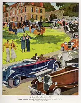 1930s Motoring History Imprime: Concours D elegance