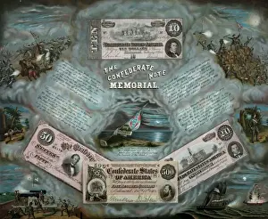 American History Monuments Imprime: The Confederate note memorial
