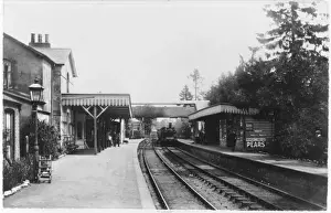 Vintage Train Station Pictures Imprime: CRANLEIGH - 1908