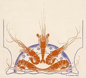 Crustacean Dishes Imprime: Crayfish Display