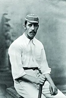 Vintage Cricket Photographs UK Imprime: Cricketer, Mee