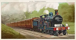 Impresiones de El expreso de Cromer del Gran Ferrocarril Oriental transporta a sus pasajeros hacia el Ánglia oriental Ferrocarril Imprime: El Expreso de Cromer