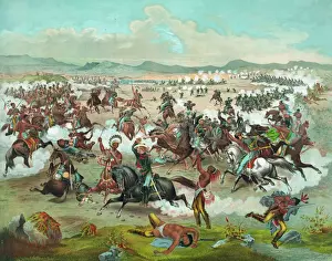 American Civil War Art Imprime: Custers last charge