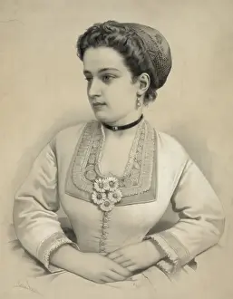 Elegant Young Woman Image Imprime: Daisy