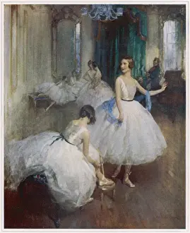 Early 20th Century Dance History Imprime: The Dancing Lesson by W. E. Webster
