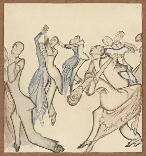 Vintage Dance Photography Imprime: Dancing Tango 1919