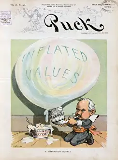 Puck Magazine Illustrations Online Imprime: A dangerous bubble