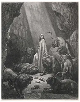Daniel In The Lions Den Imprime: Daniel in Den (Dore)