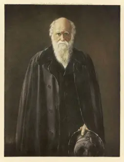 Charles Darwin Portrait Imprime: Darwin (Collier)