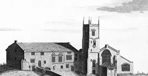 Impresiones de Visión de la Abadía de Daventry en el Condado del Norteamtonshire, Año aproximadamente 1750 Northamptonshire Imprime: Priorato de Daventry