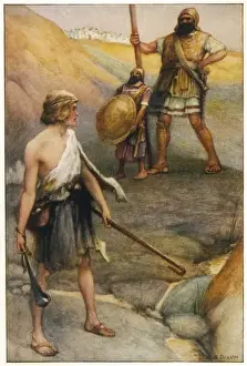 Historical Battle Scenes Imprime: David & Goliath