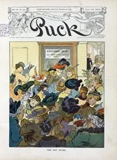 Puck Magazine Illustrations Online Imprime: The day after
