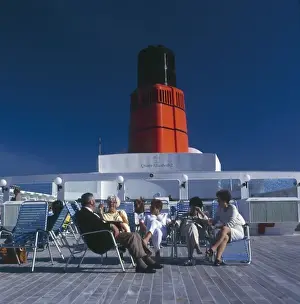 La cubierta del QM2.
