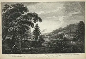 US Rural Landscape Imprime: A design to represent the beginning and completion of an Ame