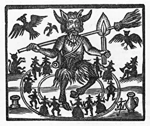 Historical Paranormal Images Imprime: Devil at Sabbat