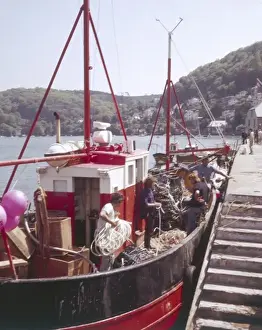 British Harbour Scenes Imprime: Devon Fishermen