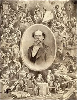 Impresiones de Escribido por Charles Dickens D Imprime: H Charles Dickens y sus creaciones