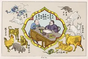 Chinese Astrology Symbols Imprime: Divining from Characters