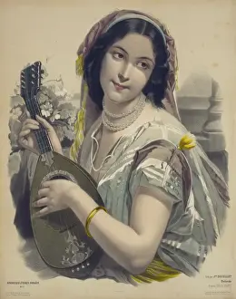 Female Musician Artwork Imprime: Dolorida