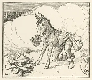 Fantasy Animal Illustrations Imprime: The Donkey Cabbage