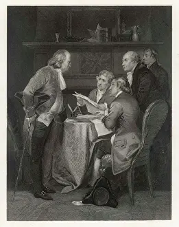 US Founding Fathers Imprime: Drafting the American Declaration of Independence