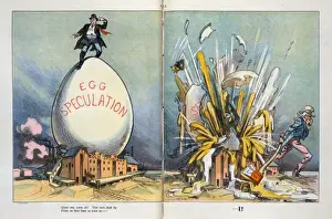 Early 20th Century Cartoons Imprime: Egg speculation