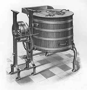 Vintage Washing Machine Imprime: A Falda Washing Machine