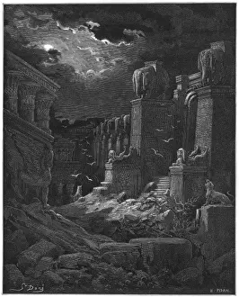 Victorian Era Prints Imprime: Fall of Babylon (Dore)