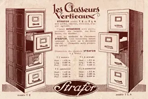 Antique Office Equipment Imprime: Two Filing Cabinets