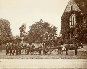 Horse Drawn Fire Engine Imprime: Fire Brigade & Engine