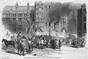 Victorian Era Architecture Images Imprime: Fire in Clock Tower