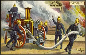 Horse Drawn Fire Engine Imprime: Fire Engine Arrives