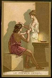Vintage Art Prints Imprime: First Drawing