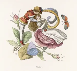 Whimsical Fairy Illustrations Imprime: FLIRTING